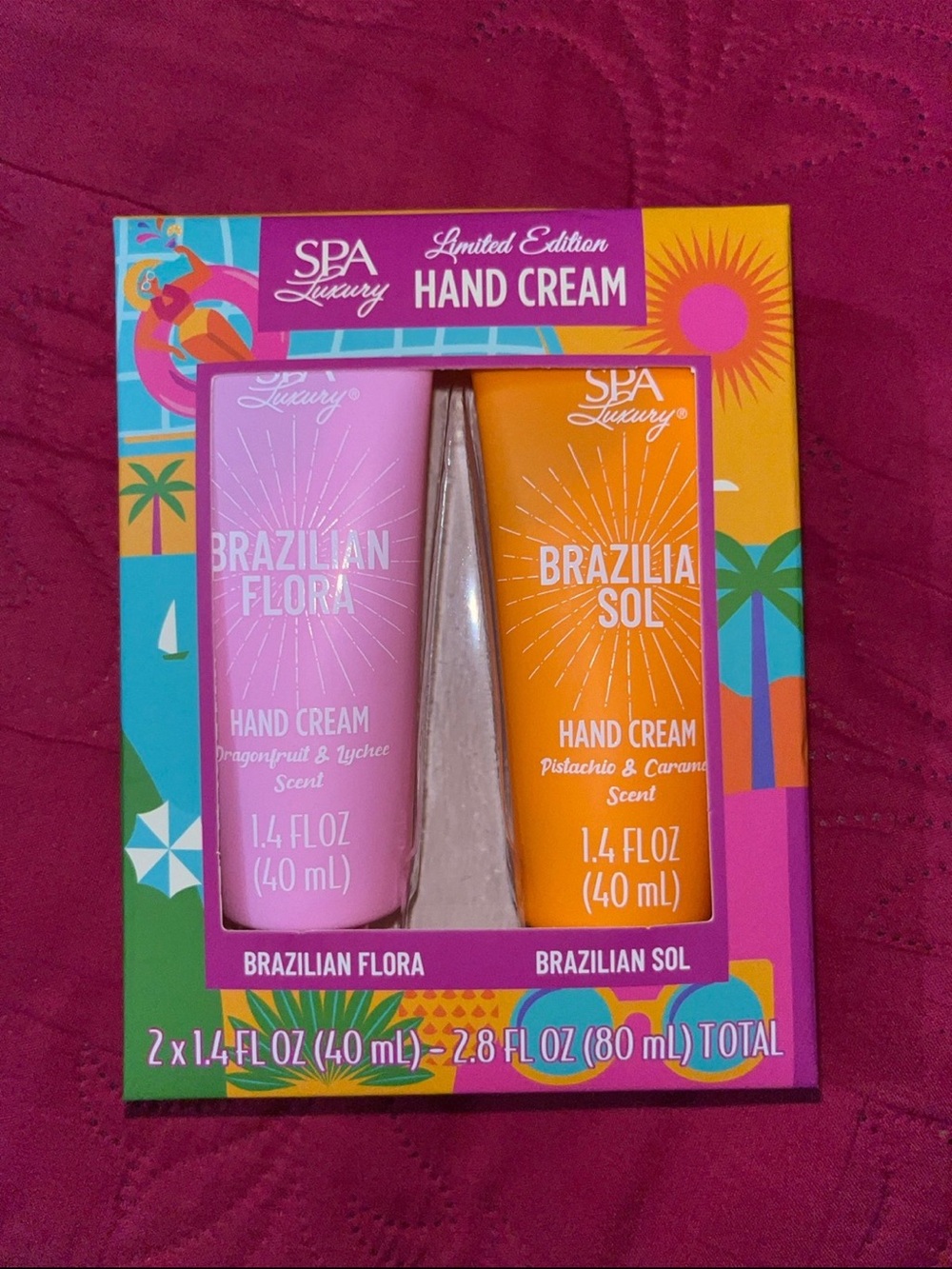 Pure Collection Brazilian Flora & Sol Hand Cream Duo - Pink & Orange